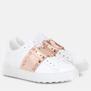 VALENTINO Rockstud Leather Sneakers